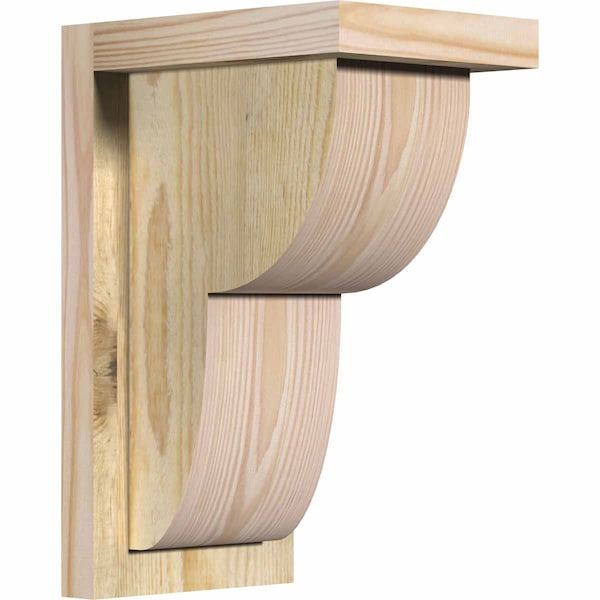 Ekena Millwork Crestline Rough Sawn Corbel w/Backplate, Douglas Fir, 6"W x 8"D x 12"H COR06X08X12CRE01RDF - main